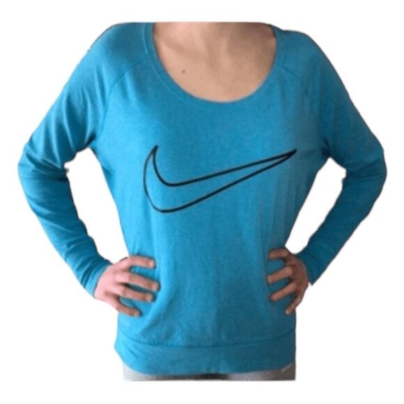 Nike Dri-FIT Epic Obsessed GRX Crew Training Sweatshirt Bright Blue French Terry - Picture 1 of 10